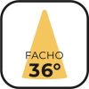 Ícone facho 36 graus